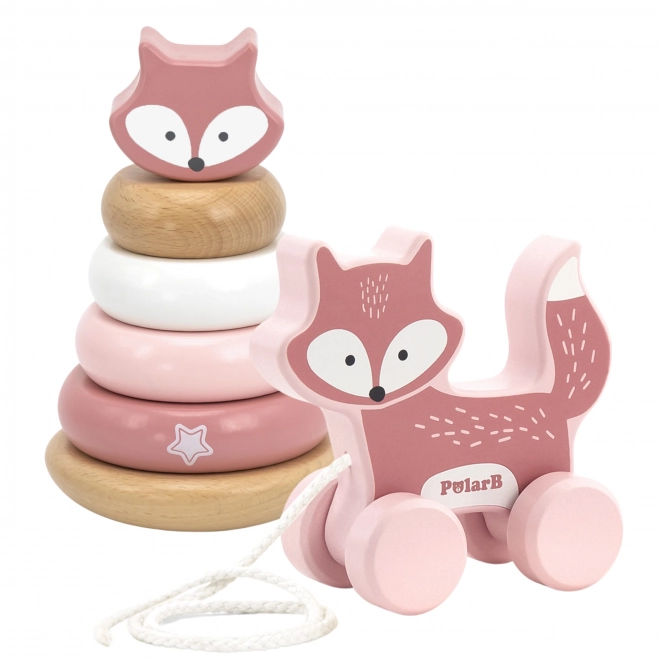 Holzspielzeug Fuchs Ziehspiel und Pyramide
