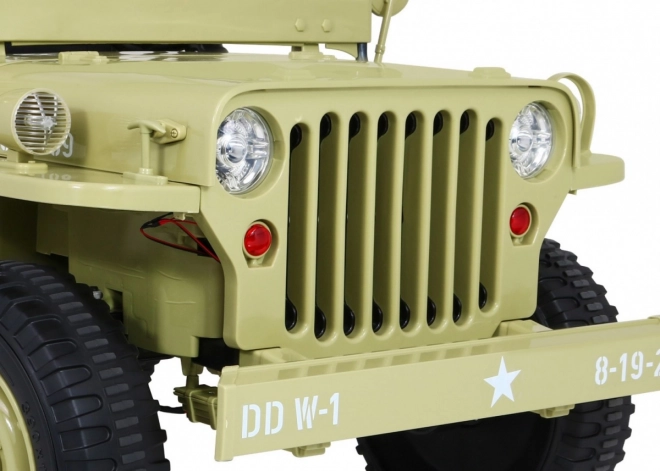 Retro-Militärfahrzeug für Kinder mit 4x4-Antrieb, Platz für 3 und EVA-Reifen