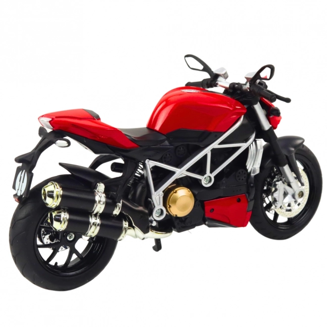 Metallisches Sportmotorrad mit Effekten Rot 1:12