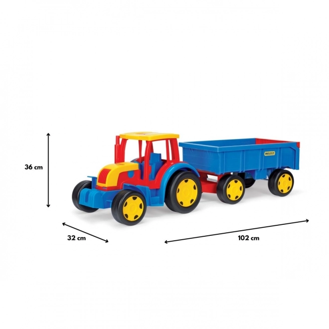 Großer Traktor mit Anhänger