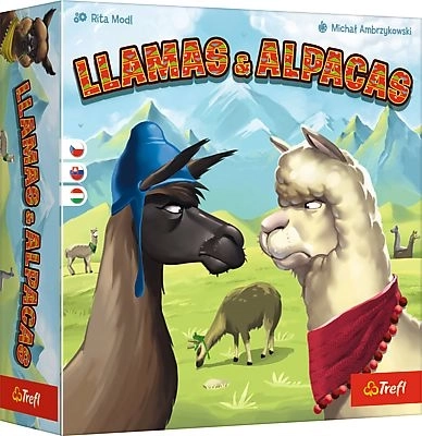 Lustige Tiere Brettspiel mit Lamas und Alpakas