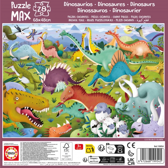 Educa Puzzle Dinosaurier 28 Teile