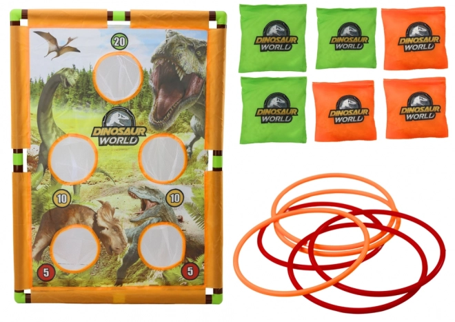 Geschicklichkeitsspiel Dino-Wurfspiel mit Board