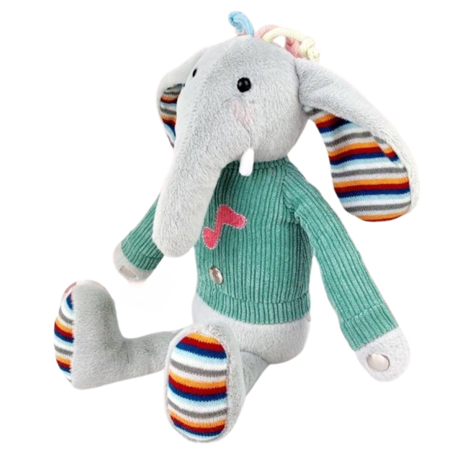 Interaktiver Elefant Stofftier mit Klang und Licht