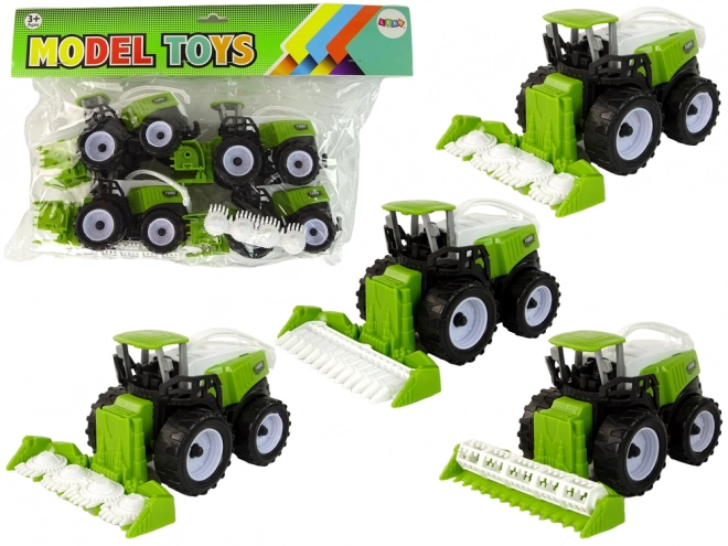 Grüner Traktor Bauernhof-Fahrzeug Set