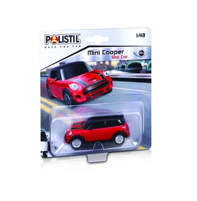 Polistil Mini Cooper Slotcar Rot im Maßstab 1:43