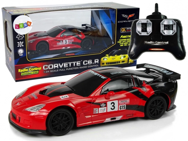 Ferngesteuertes Sportauto 1:24 Corvette C6.R Rot mit Licht