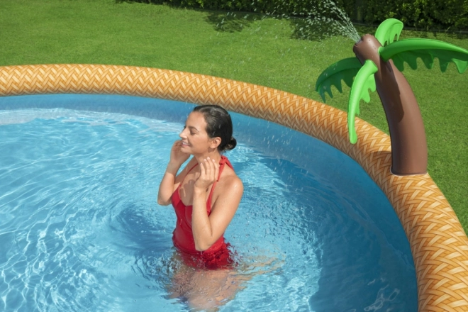 Aufblasbarer Pool mit tropischem Sprinkler Bestway 457 x 84 cm