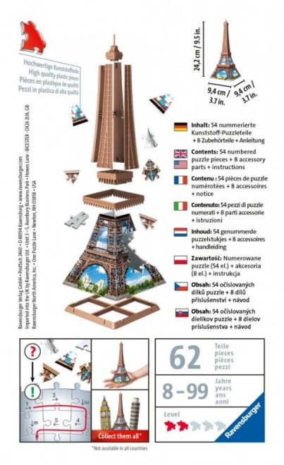 3D-Puzzle Miniatur Eiffelturm