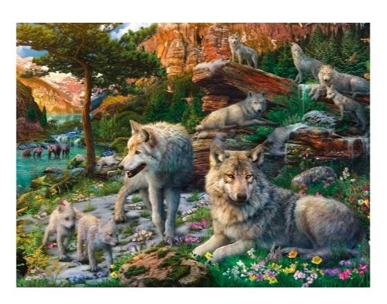 Ravensburger Puzzle Frühling Wölfe 1500 Teile