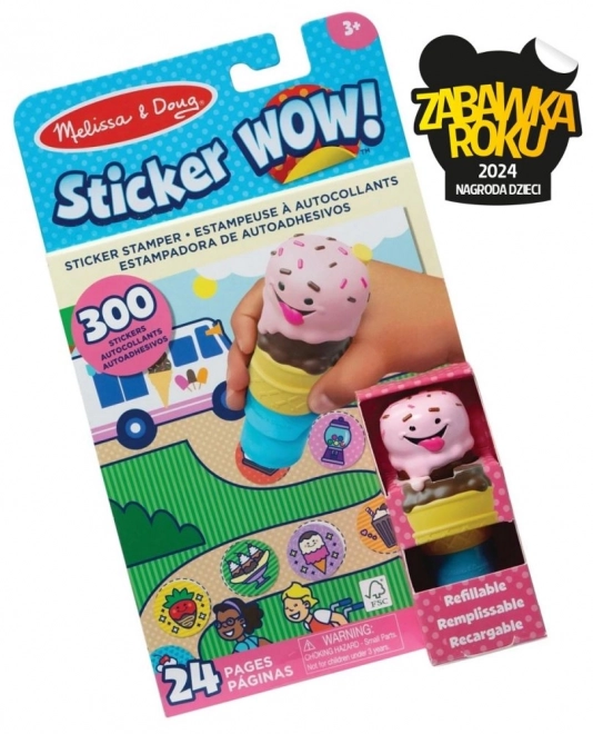 Sticker WOW! Stempel mit Aufklebern Eiscreme