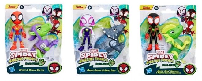 Spidey und seine fantastischen Freunde 2er-Set Figuren Helden und Dino-Verbrecher