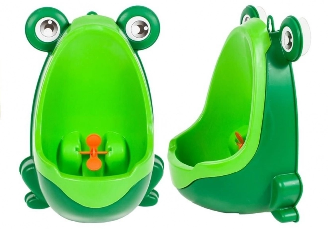 Mini-Pissoir Frosch mit Saugnäpfen für Jungen Grün