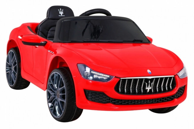 Maserati Ghibli Batterie für Kinder Rot + Fernsteuerung + Langsamer Start + EVA + MP3 USB + LED-Diode
