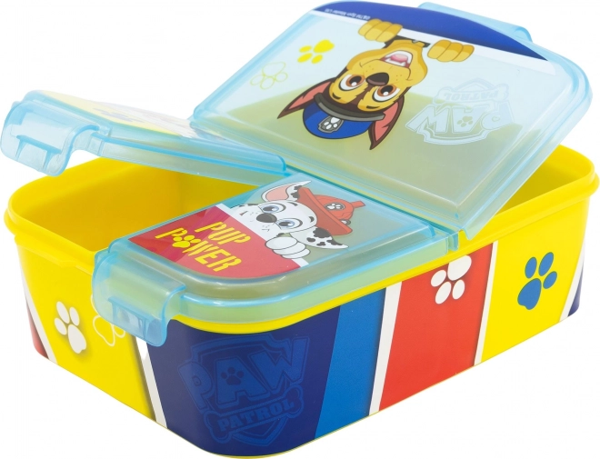 Lunchbox für Kinder 3 Fächer Paw Patrol Chase in Gelb und Blau