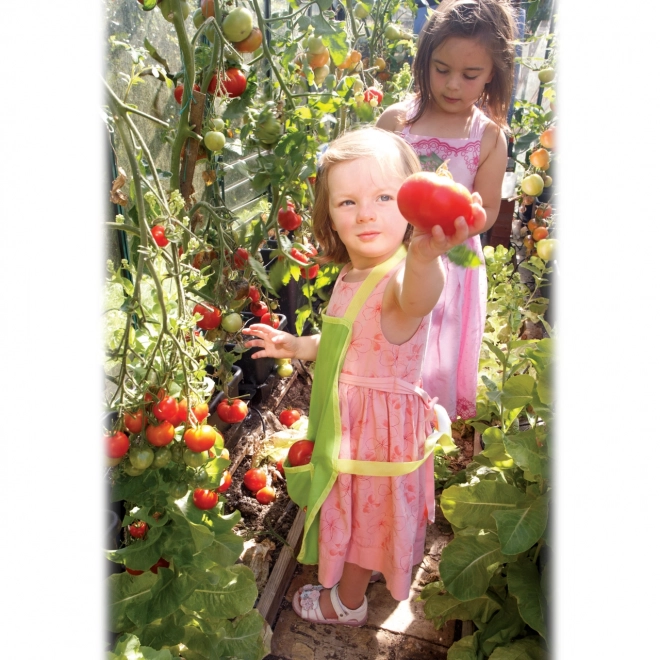 Garten-Schürze Grün mit Marienkäfer für Kinder