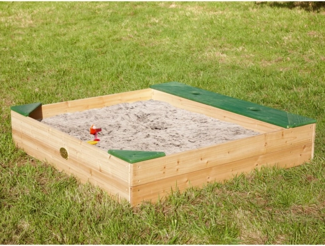 AXI Sandkasten aus Holz mit Stauraum und Plane