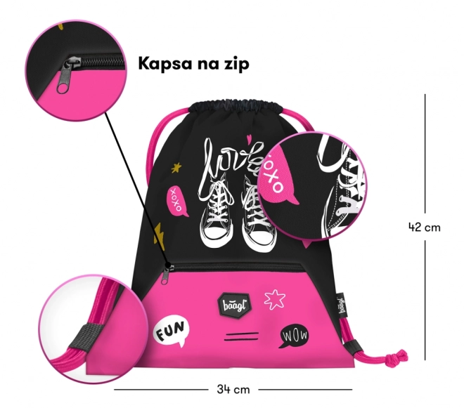 Schulset Tenisky: Rucksack, Federtasche und Sportbeutel
