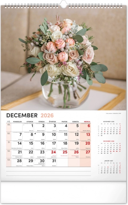 Wandkalender Blumen 2026