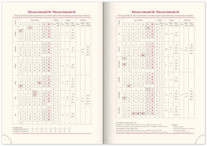 Notique Wochenkalender Vellum 2025, Schwarz