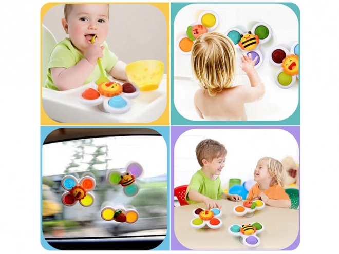Fidget Spinner Sensorische Spielzeug mit Saugnapf