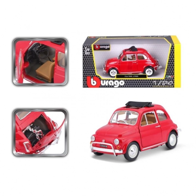 Bburago Fiat 500L Modellauto Rot