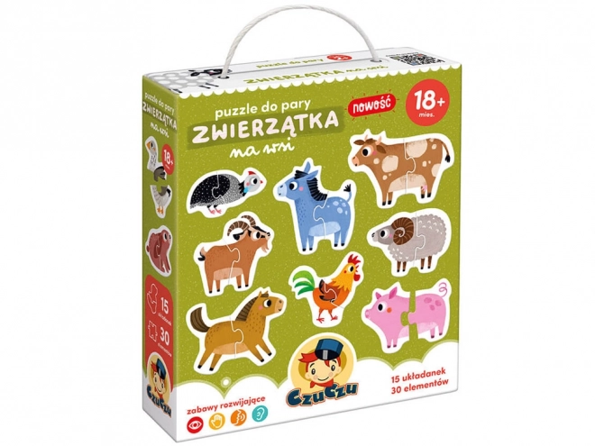 Erste Puzzle: Bauernhof-Tiere