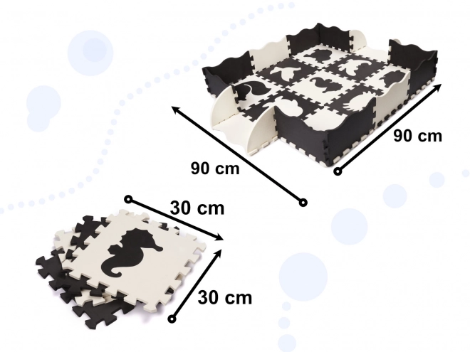 Kontrastreiche Schaumstoff-Puzzlematte für Kinder