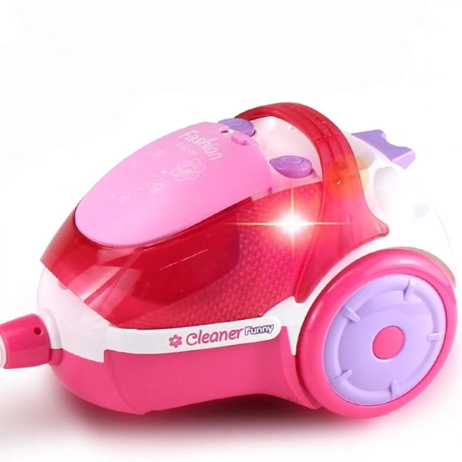 Kinderstaubsauger mit Saugfunktion in Rosa