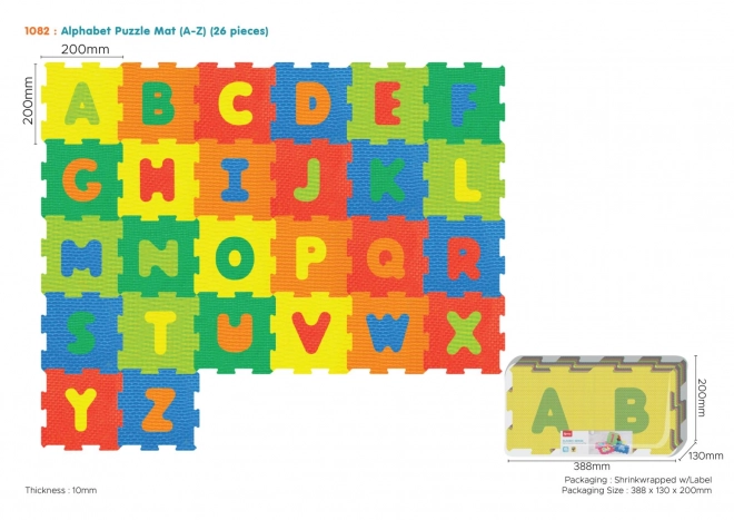 Bunte Alphabet-Schaumpuzzle für Kinder ab 10 Monaten