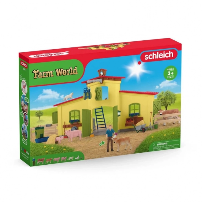 Großer Bauernhof mit Tieren und Zubehör Farm World