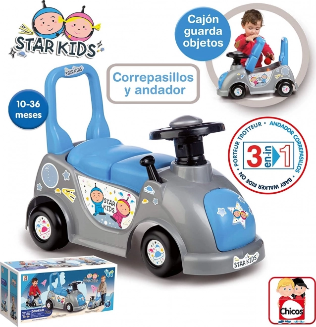 CHICOS Lauflernfahrzeug Star Kids 3 in 1 Blau