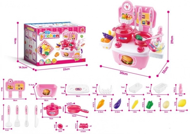 Mini-Küche Rosa