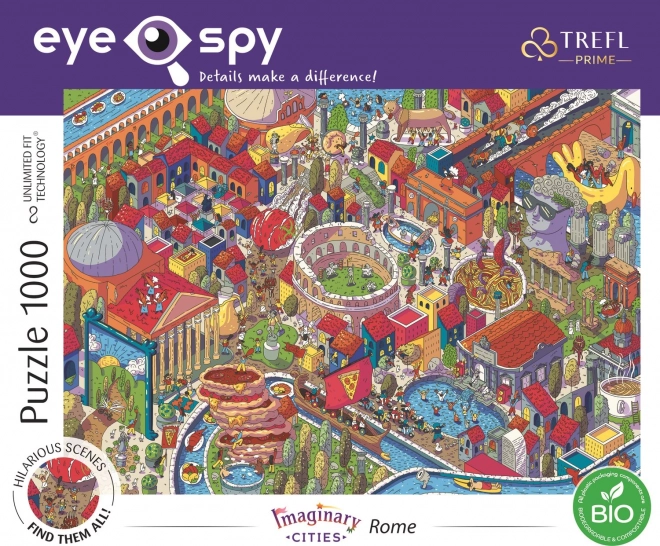 Trefl Puzzle UFT Eye-Spy Imaginary Cities Rom Italien 1000 Teile