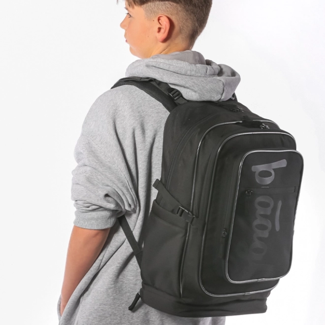 Schulset BAAGL: Rucksack, Federmäppchen und Beutel Cubic Uni schwarz