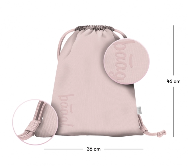 Baagl 3-teiliges Set Core Creamy: Rucksack, Federmäppchen, Beutel