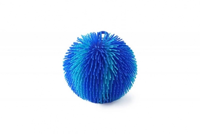 Zotteliger, regenbogenfarbener Leuchtball – blau