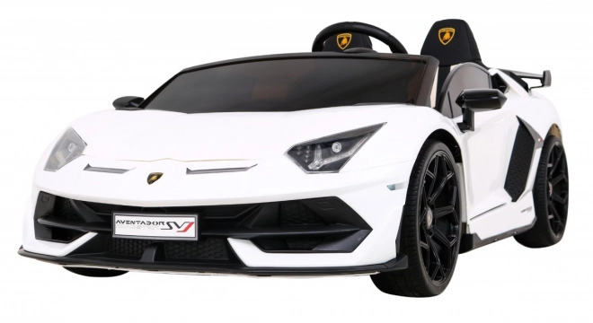 Lamborghini SVJ DRIFT pro 2 Kinder Weiß + Drift-Funktion + Fernbedienung + MP3 LED + langsamer Start