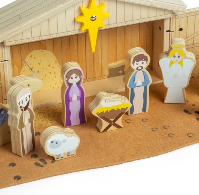 Bigjigs Toys Weihnachtskrippe aus Holz