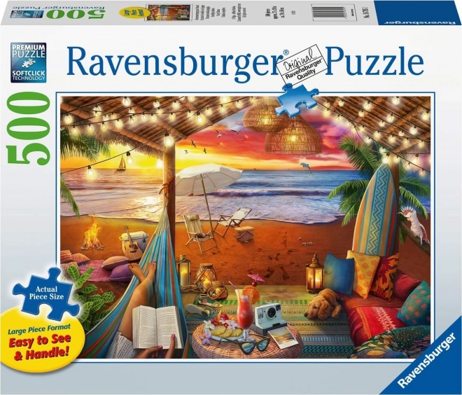 Ravensburger Puzzle Gemütliche Orte: Strandhütte XXL 500 Teile