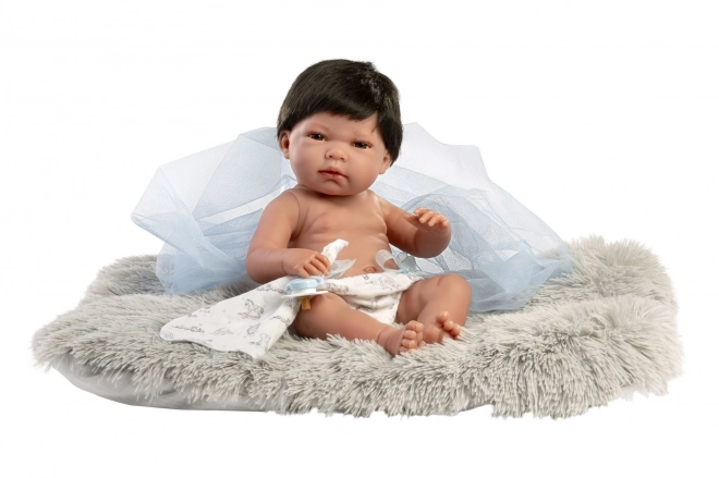 Realistische Babypuppe Llorens New Born Junge mit kompletten Vinylkörper 40 cm
