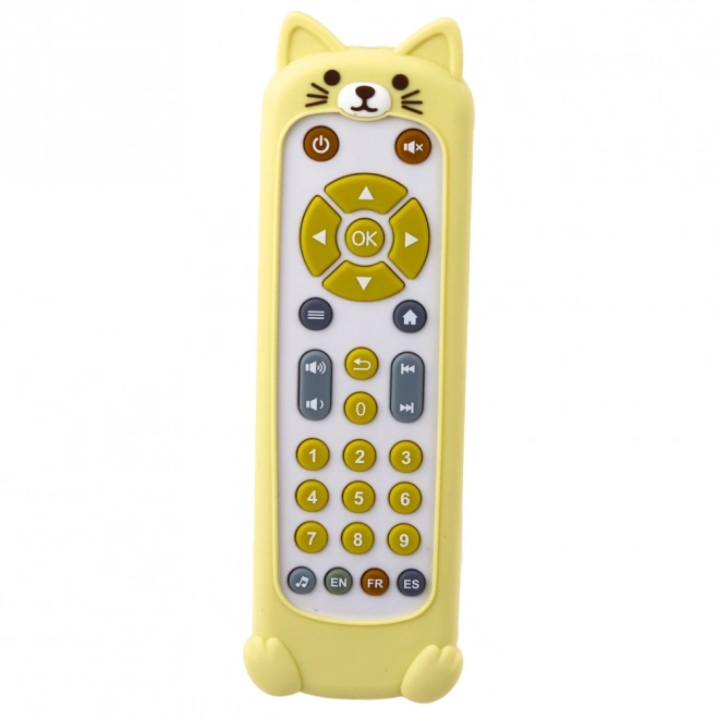Interaktiver Kinderfernbediener mit Silikonhülle - Katze beige