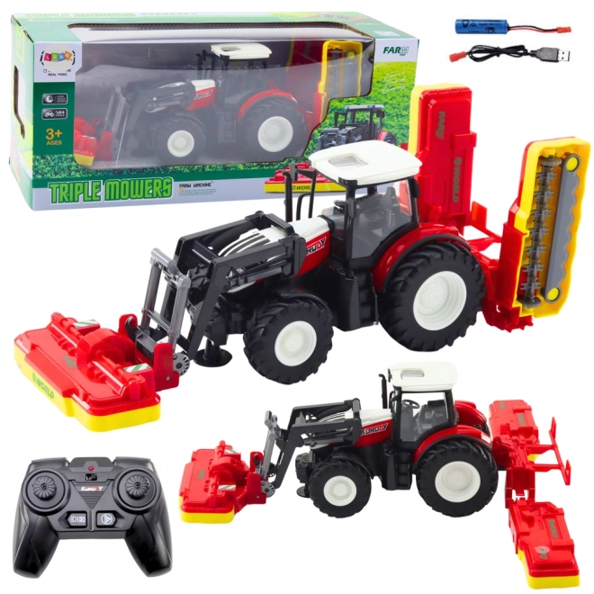 Ferngesteuerter Traktor mit Rasenmähern