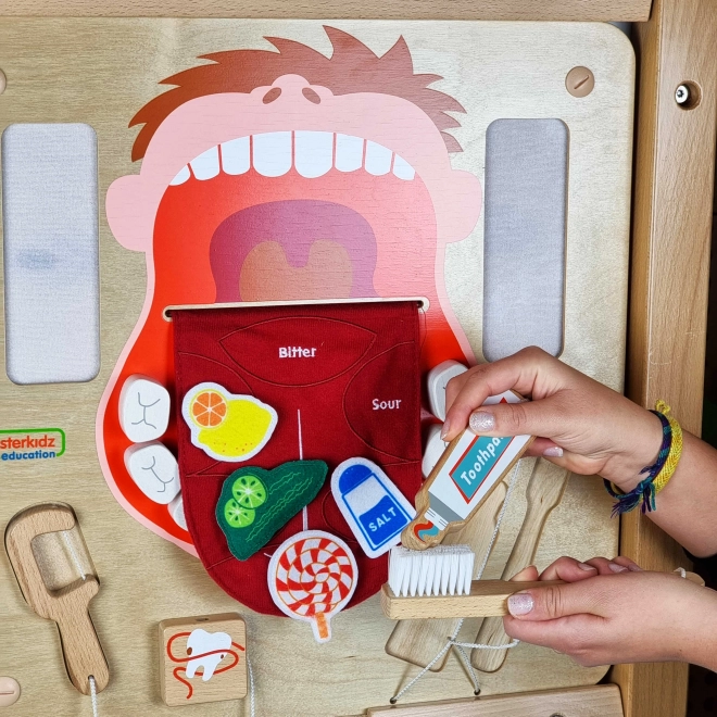 Masterkidz Wand-Sensoriktafel Mundhygiene Montessori
