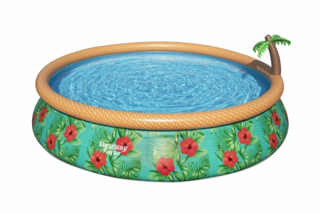 Aufblasbarer Pool mit tropischem Sprinkler Bestway 457 x 84 cm