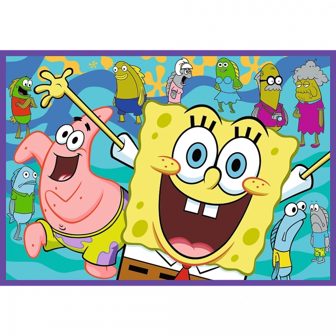 Puzzle 4x250 Verrückte Welt von Sponge Bob