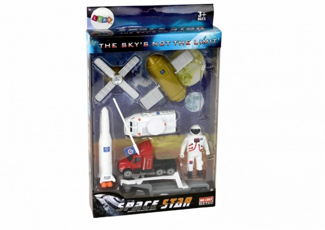 Weltraum Spielfiguren Set LKW Rakete