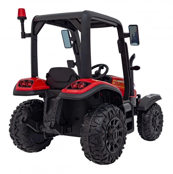 Traktor mit Anhänger rot