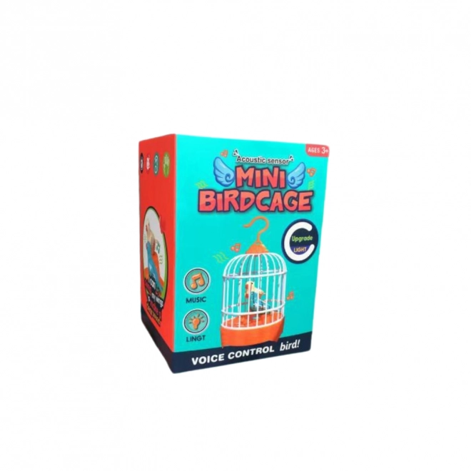 Spielende Vögel in Käfig Blau