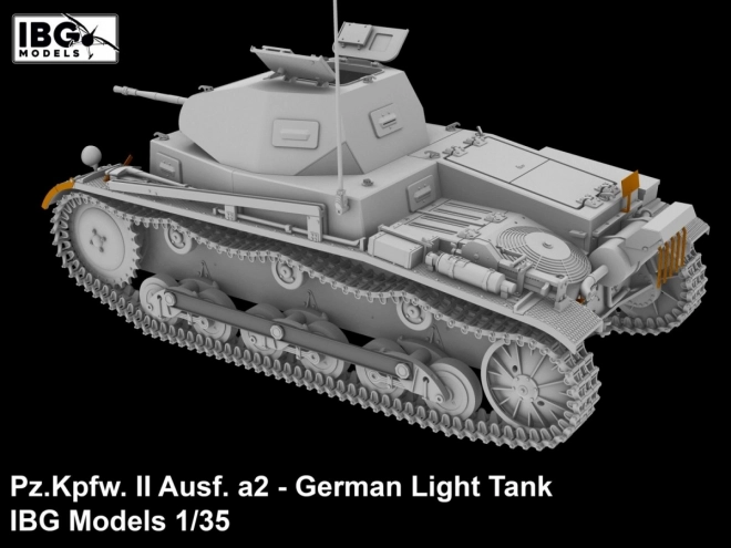 Plastikmodell Deutscher Leichter Panzer Pz.Kpfw II Ausf. a2 1/35